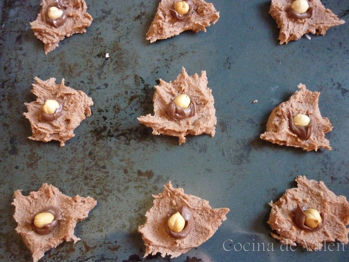 Galletas de Chocolate y avellanas (Nutella Cookies) - Cocina de Valen
