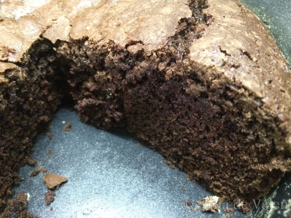 cómo hacer una tarta de chocolate tipo brownie - Cocina de Valen
