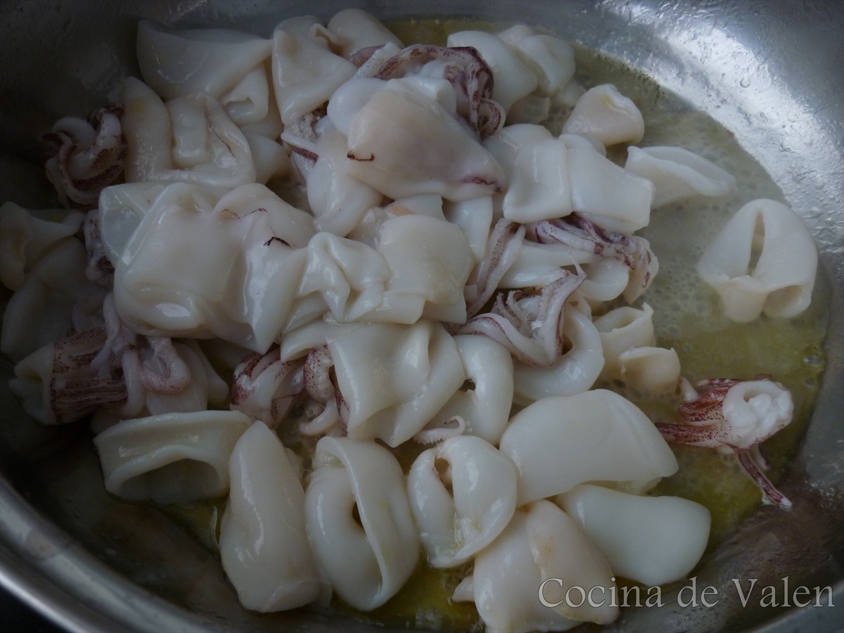 Arroz negro con calamares - Cocina de Valen